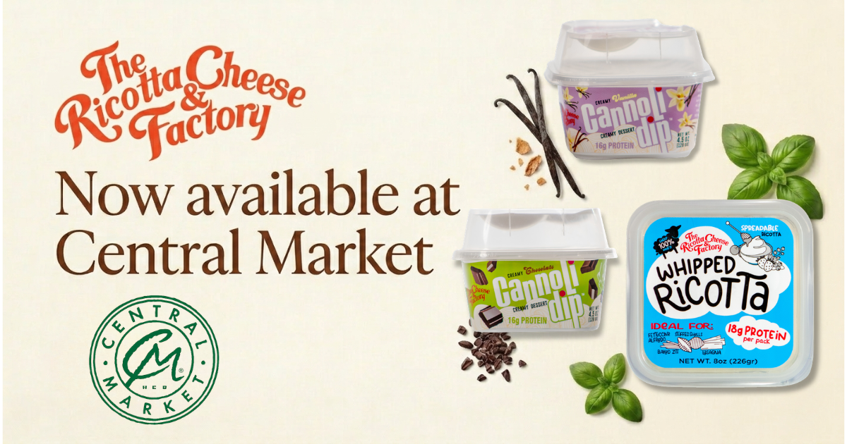 Sheep’s Milk Ricotta Brand Launches Across All 10 Central Market Stores in Texas